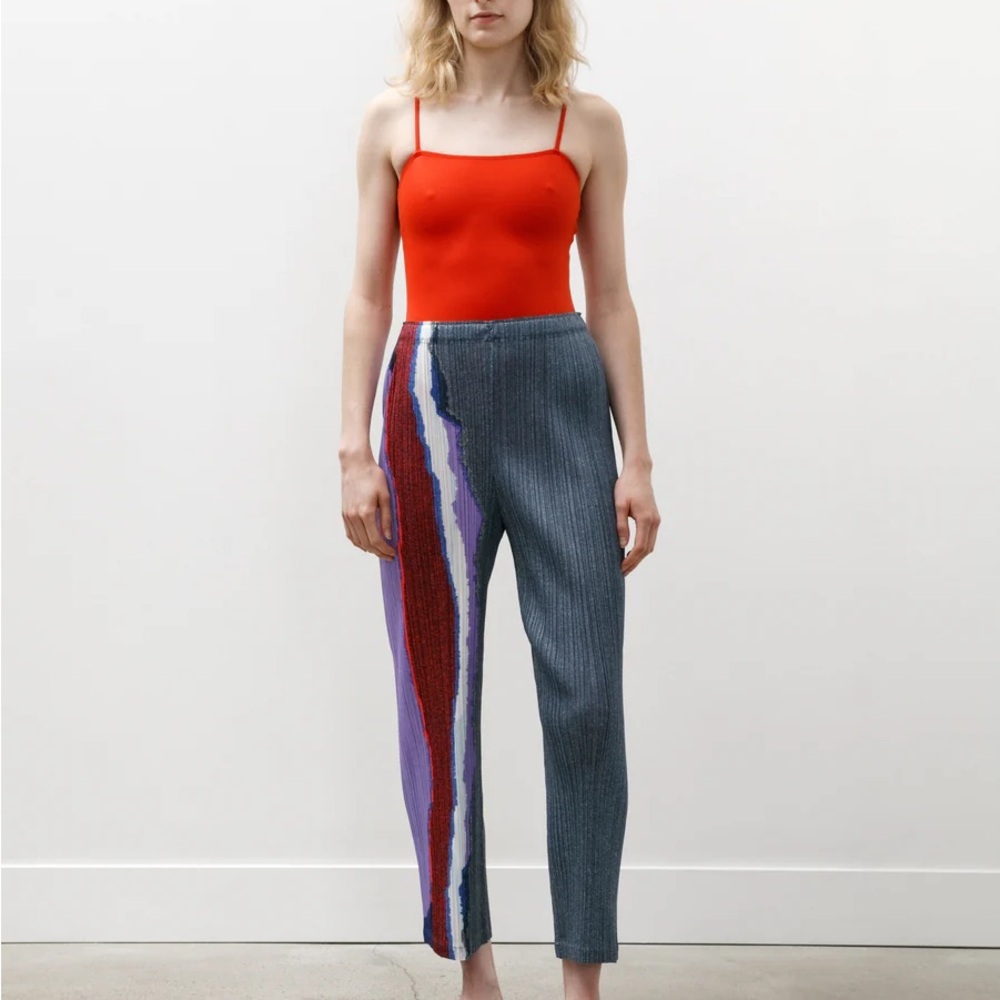 Pleats Please Issey Miyake Grainy Colors pant 4 NWT